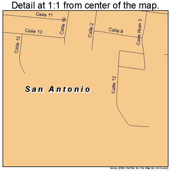 San Antonio, Puerto Rico road map detail