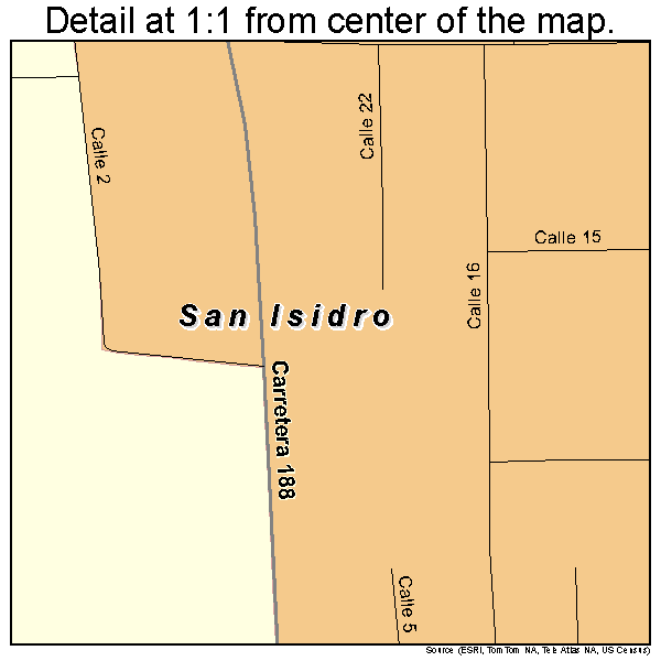 San Isidro, Puerto Rico road map detail