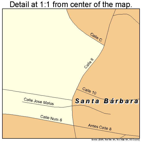 Santa Barbara, Puerto Rico road map detail