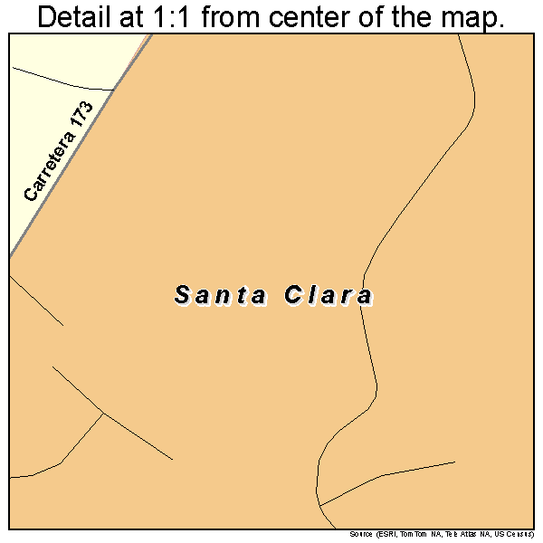 Santa Clara, Puerto Rico road map detail