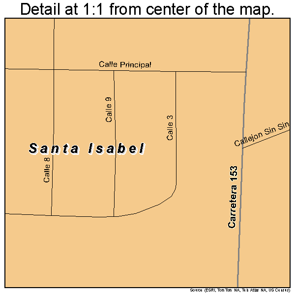 Santa Isabel, Puerto Rico road map detail