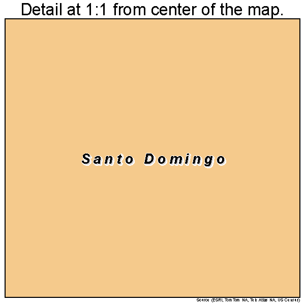 Santo Domingo, Puerto Rico road map detail