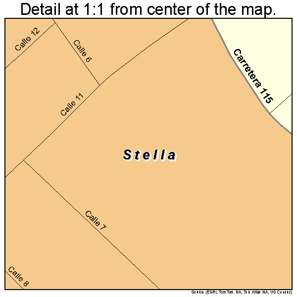 Stella, Puerto Rico road map detail