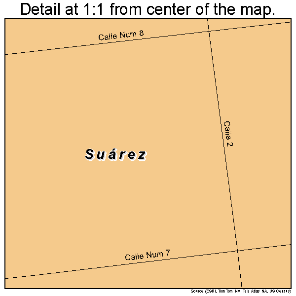 Suarez, Puerto Rico road map detail