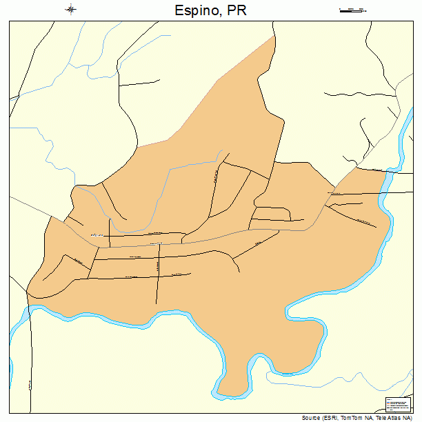 Espino, PR street map