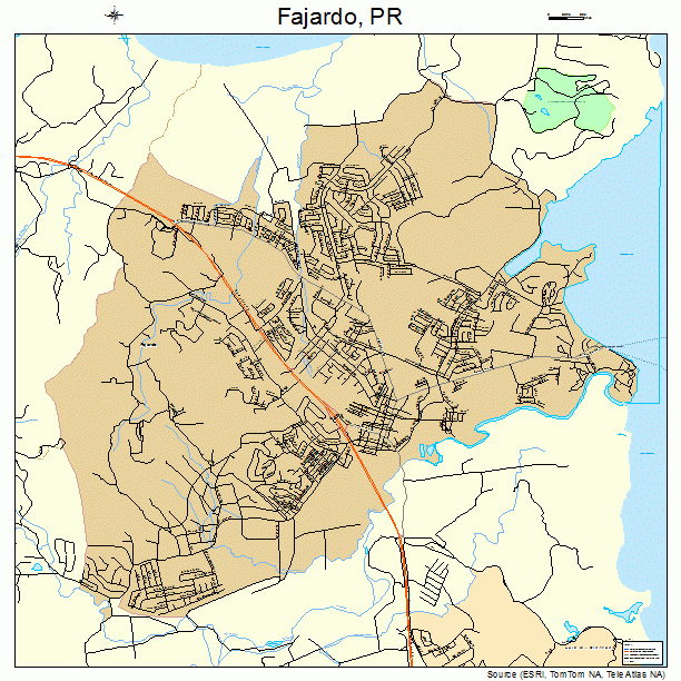 Fajardo, PR street map