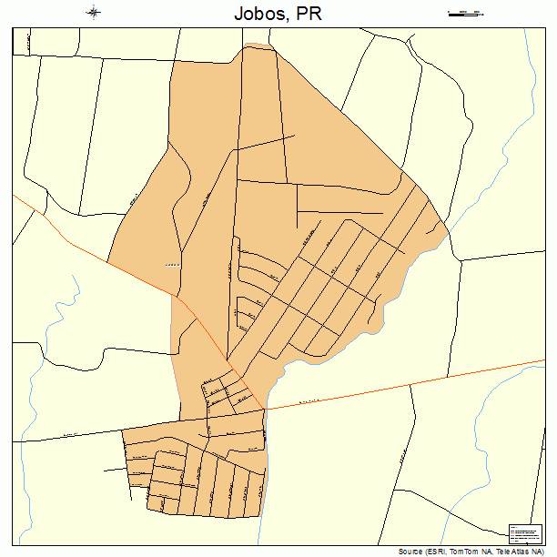 Jobos, PR street map