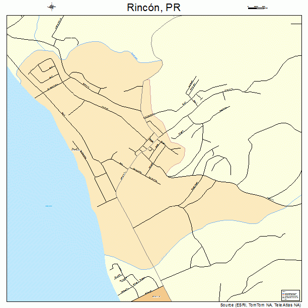 Rincon, PR street map
