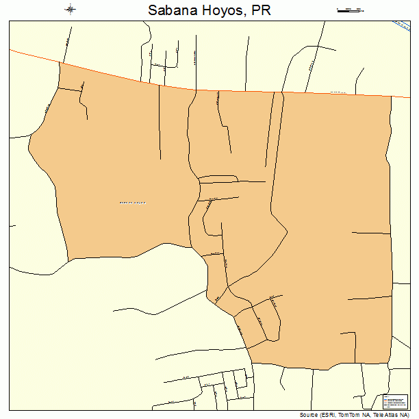 Sabana Hoyos, PR street map