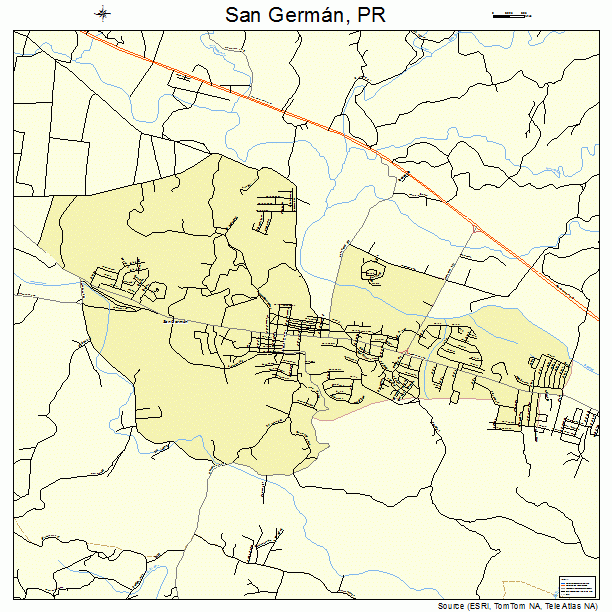 San German, PR street map