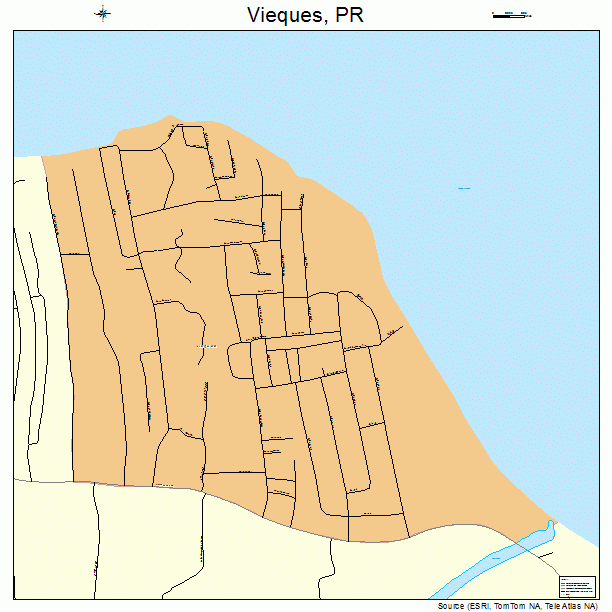 Vieques, PR street map