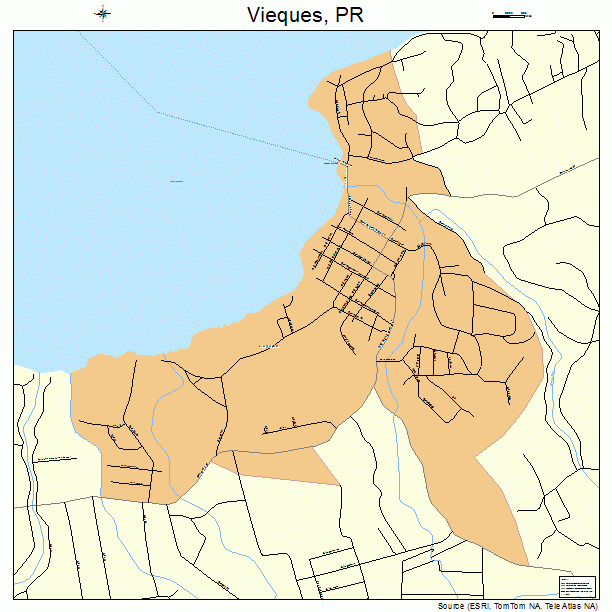 Vieques, PR street map