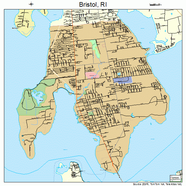 Bristol, RI street map