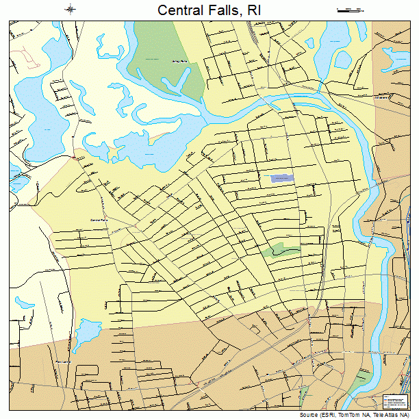 Central Falls, RI street map