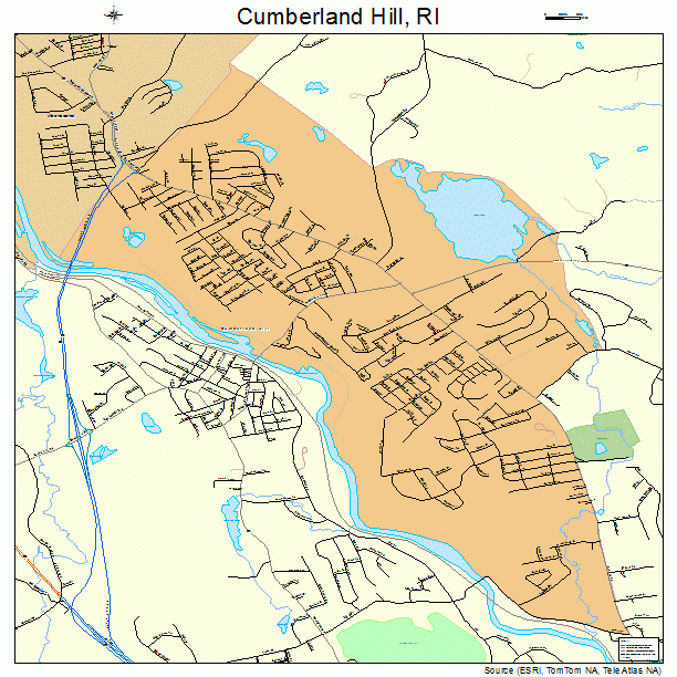 Cumberland Hill, RI street map