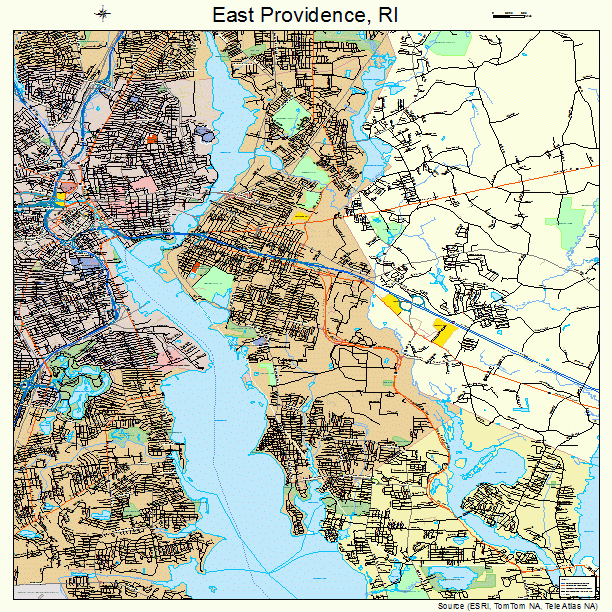 East Providence, RI street map