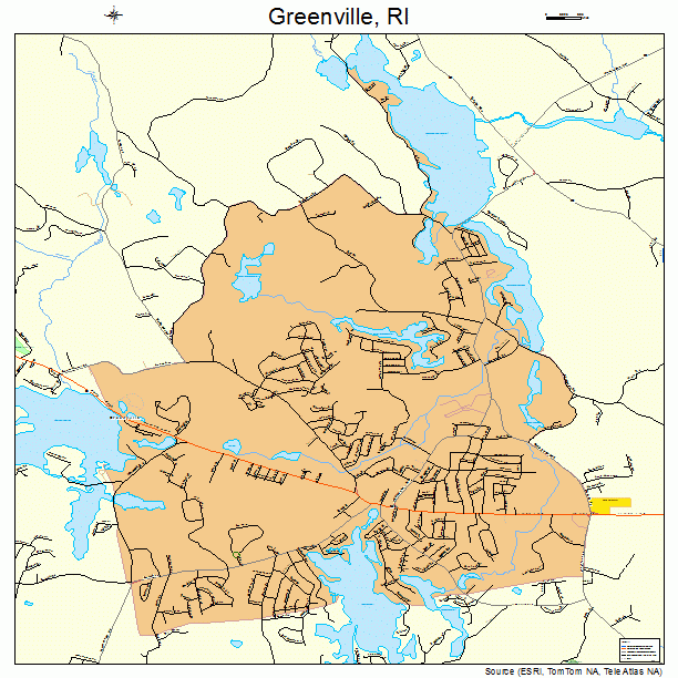 Greenville, RI street map