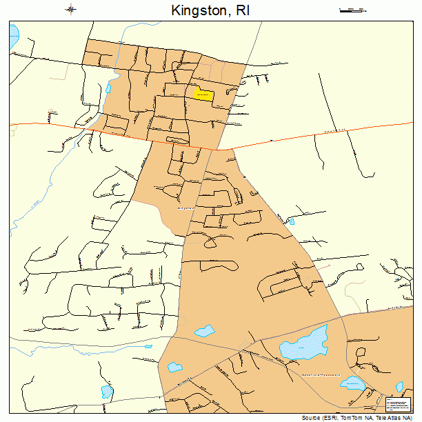 Kingston, RI street map