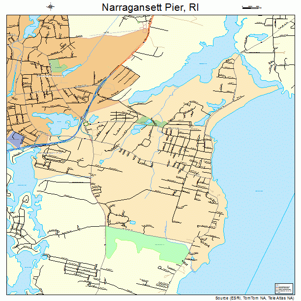 Narragansett Pier, RI street map