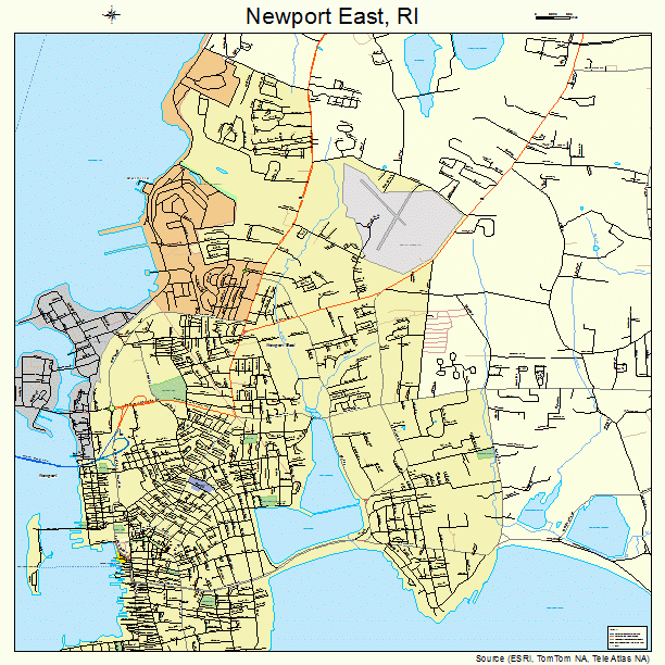 Newport East, RI street map