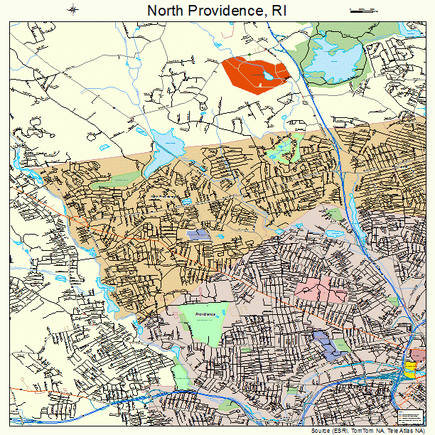 North Providence, RI street map