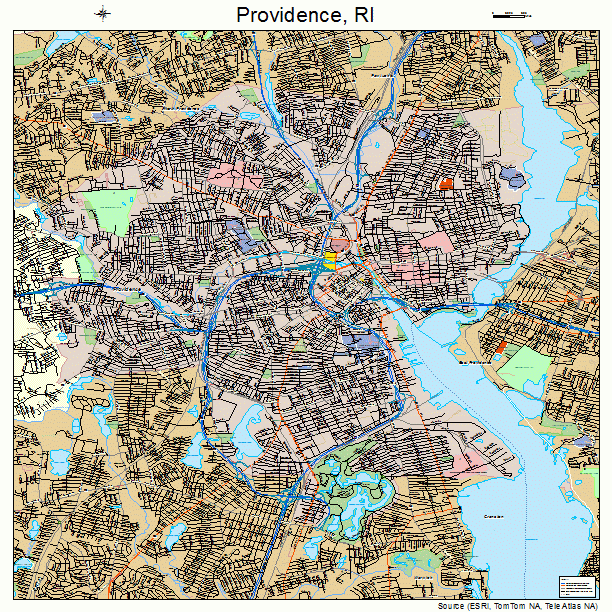 map of providence ri streets Providence Rhode Island Street Map 4459000 map of providence ri streets