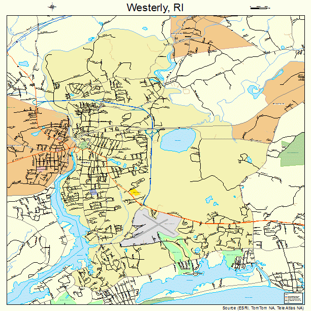 Westerly, RI street map