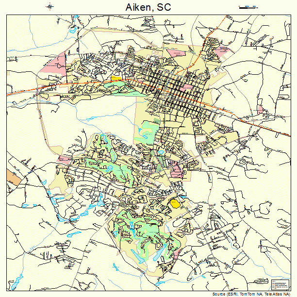 Aiken, SC street map