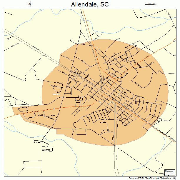 Allendale, SC street map