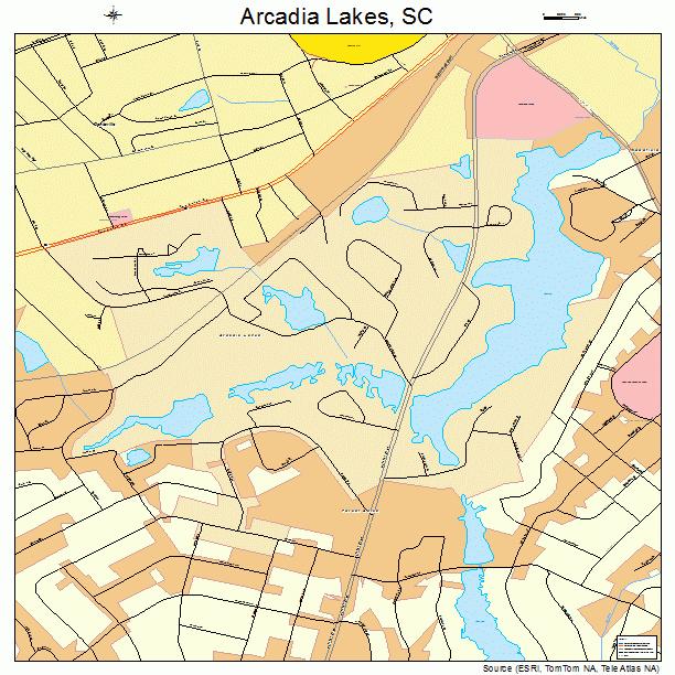 Arcadia Lakes, SC street map