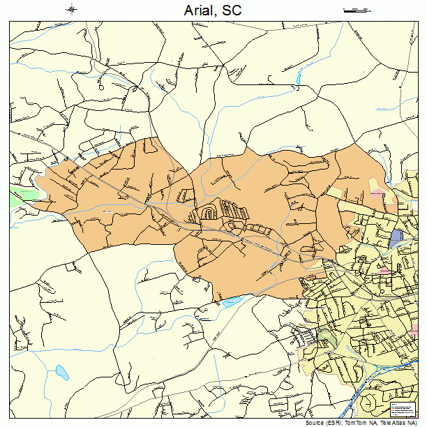 Arial, SC street map