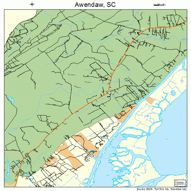 Awendaw, SC street map