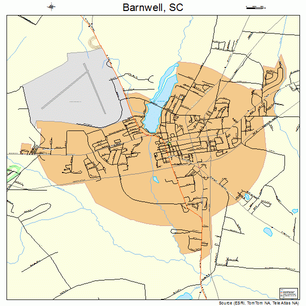 Barnwell, SC street map