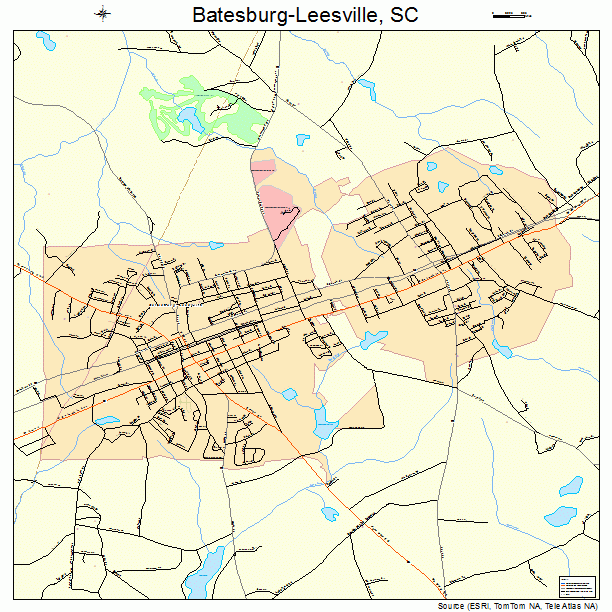 Batesburg-Leesville, SC street map