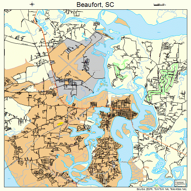 Beaufort, SC street map