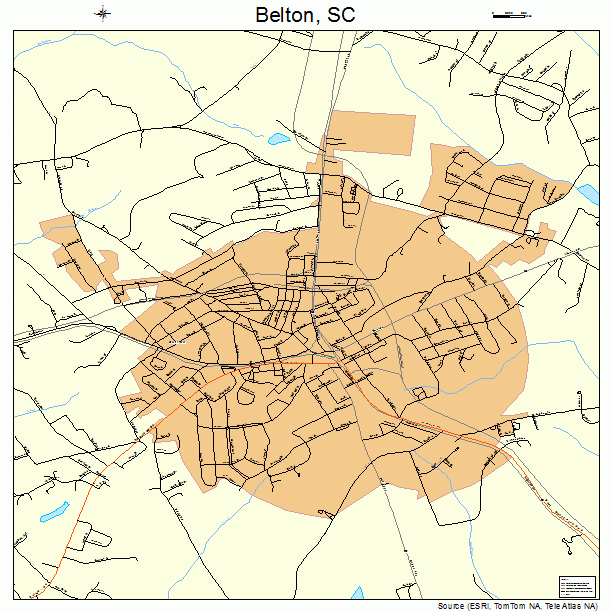 Belton, SC street map