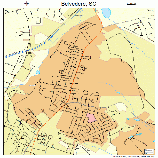 Belvedere, SC street map