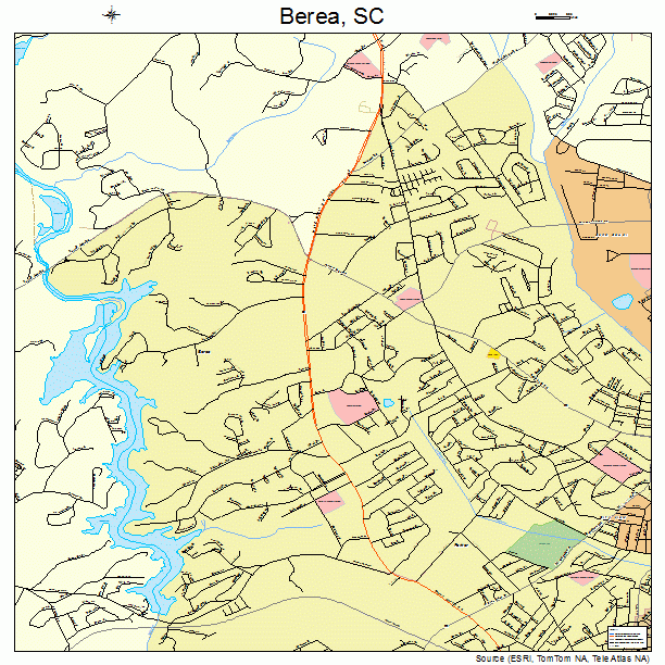 Berea, SC street map