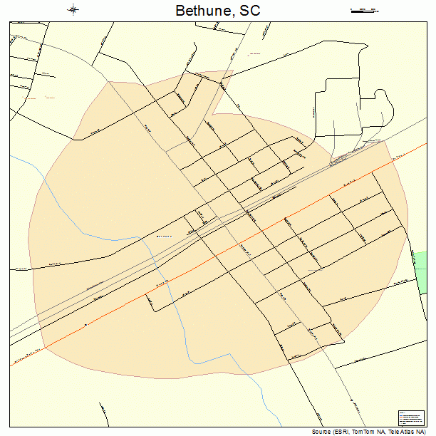 Bethune, SC street map