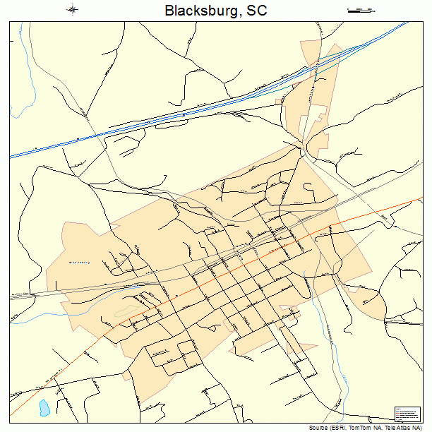 Blacksburg, SC street map