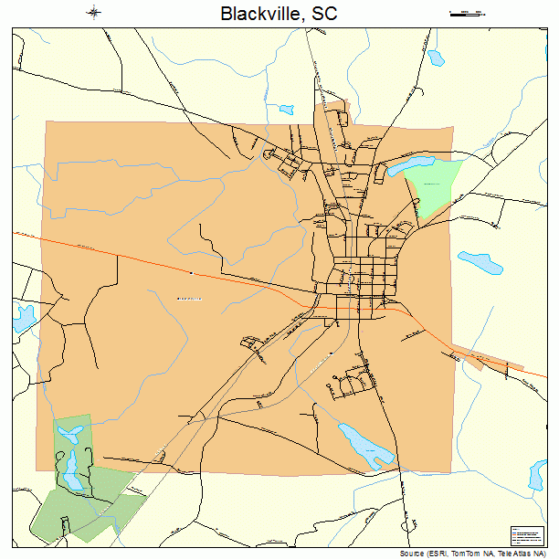 Blackville, SC street map