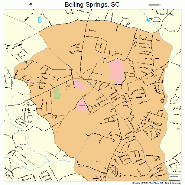 Boiling Springs, SC street map