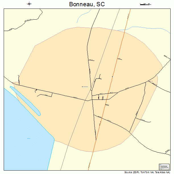 Bonneau, SC street map