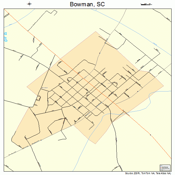 Bowman, SC street map