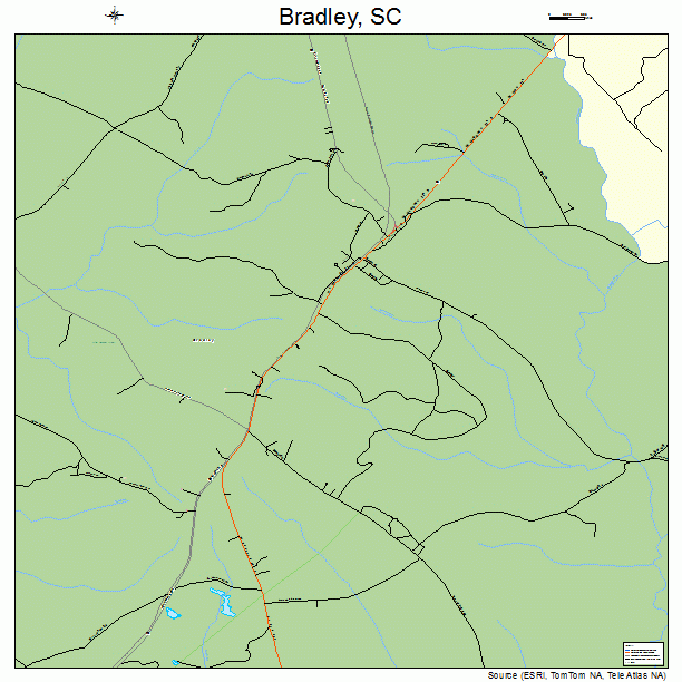 Bradley, SC street map