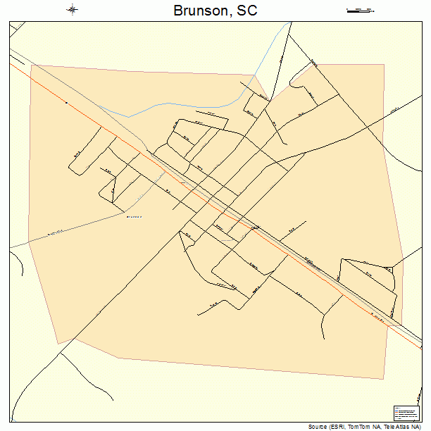 Brunson, SC street map