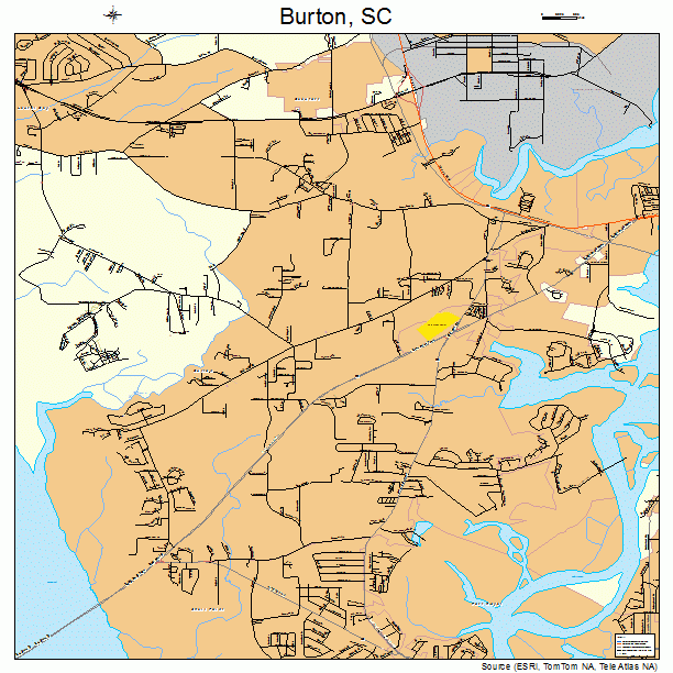 Burton, SC street map