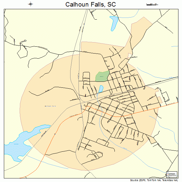 Calhoun Falls, SC street map