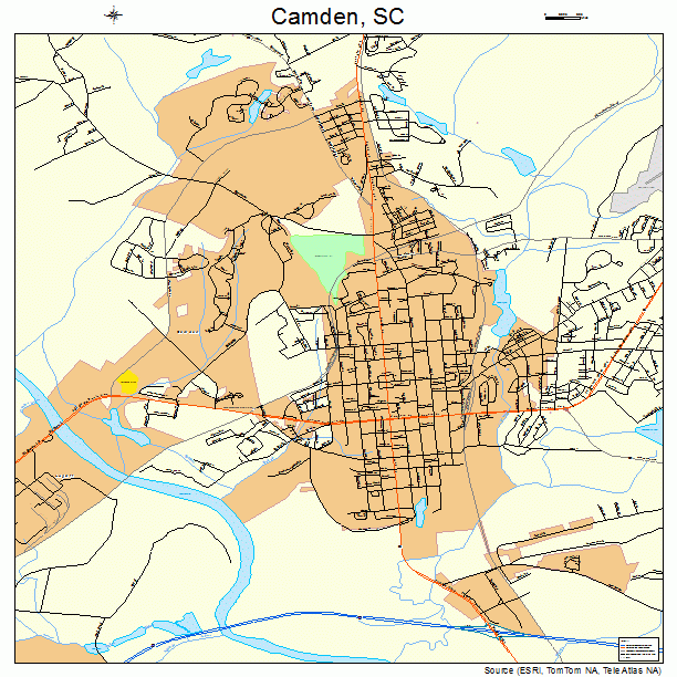 Camden, SC street map