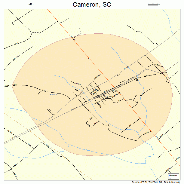 Cameron, SC street map
